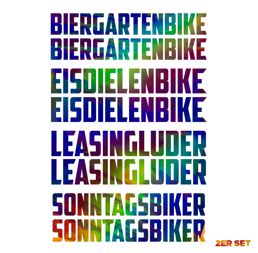 Sons of Battery - E-MTB Brand & Community Folien Dark-Rainbow / Eisdielenbike EISDIELENBIKE / BIERGARTENBIKE / SONNTAGSBIKE / LEASINGLUDER E-Bike-Community
