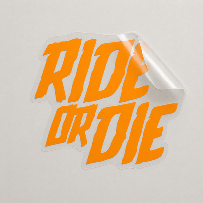 Sons of Battery - E-MTB Brand & Community Folien Fox-Orange / 4 cm x 4.5 cm RIDE OR DIE - Folie / Sticker E-Bike-Community