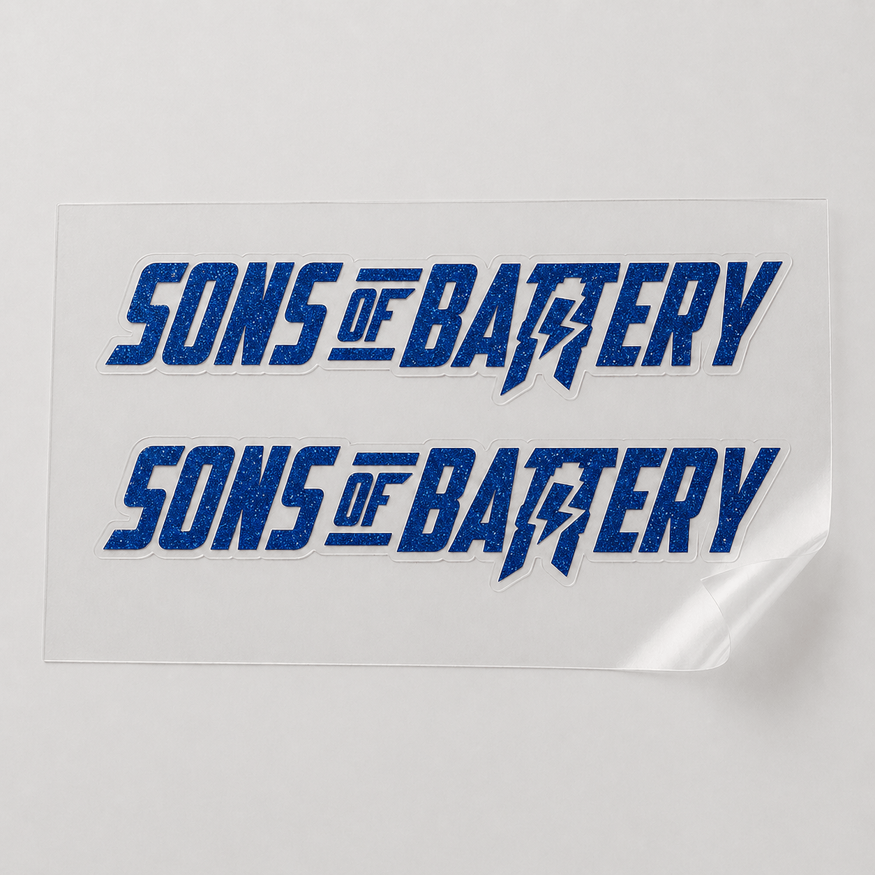 Sons of Battery - E-MTB Brand & Community Folien Galaxy Blue / 9 x 1.6 cm Sons of Battery - Schriftzug Modern E-Bike-Community