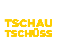 Sons of Battery - E-MTB Brand & Community Folien Gelb / 16x6 cm Folien-Aufkleber "Tschau Tschüss" – 16 x 6 cm E-Bike-Community