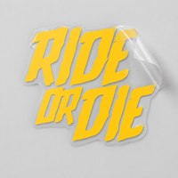 Sons of Battery - E-MTB Brand & Community Folien Gelb / 4 cm x 4.5 cm RIDE OR DIE - Folie / Sticker E-Bike-Community
