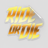 Sons of Battery - E-MTB Brand & Community Folien Gold / 4 cm x 4.5 cm RIDE OR DIE - Folie / Sticker E-Bike-Community