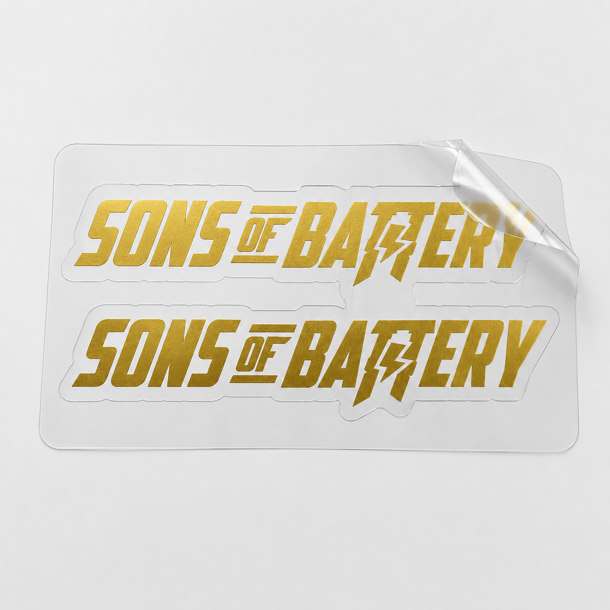 Sons of Battery - E-MTB Brand & Community Folien Gold / 9 x 1.6 cm Sons of Battery - Schriftzug Modern E-Bike-Community