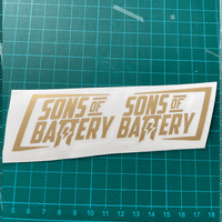 Sons of Battery - E-MTB Brand & Community Folien Gold Seitliches Folien Branding - SoB - E-Bike-Community