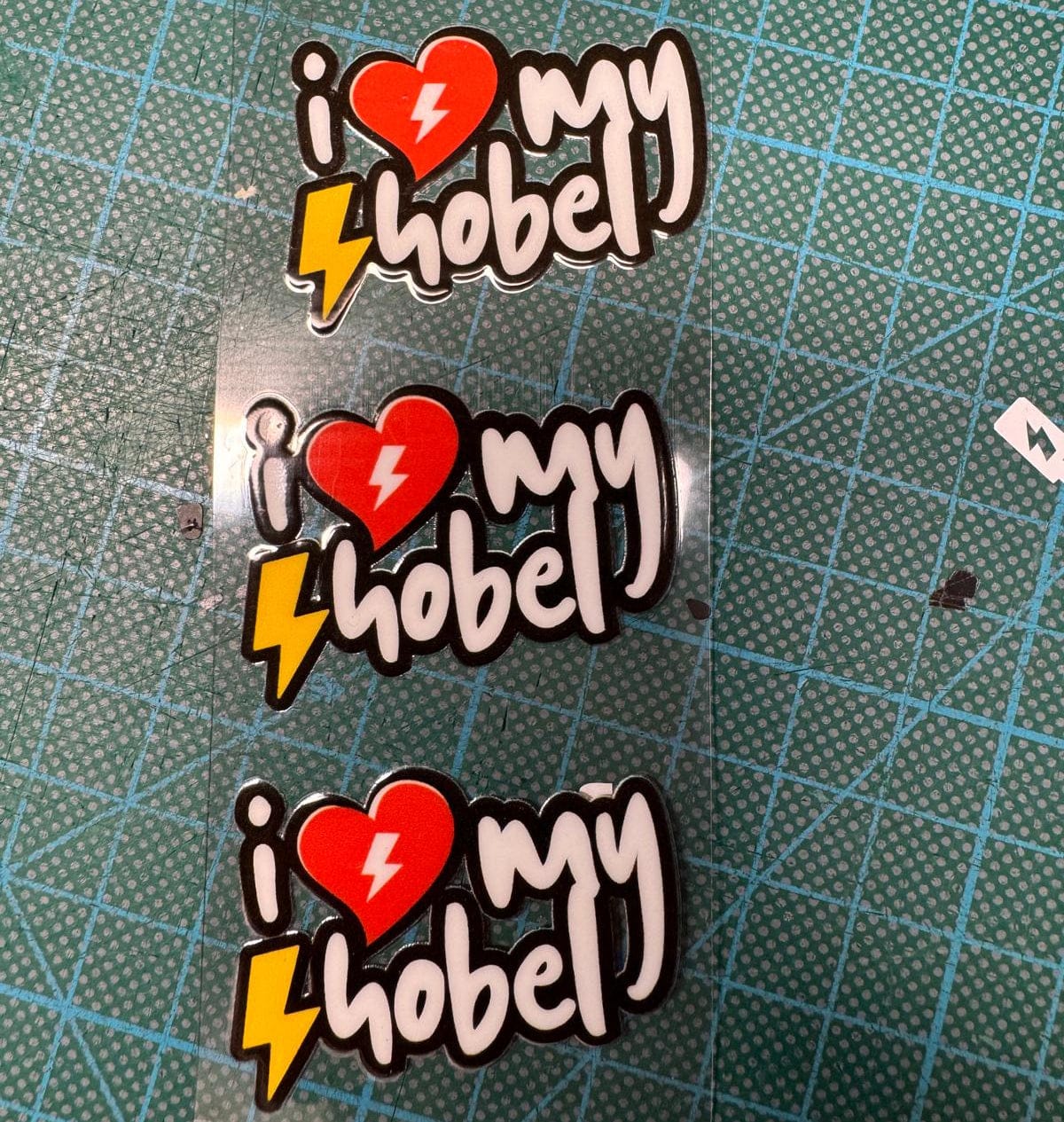 Sons of Battery - E-MTB Brand & Community Folien I Love my Hobel UV Sticker 3er Pack - SoB - E-Bike-Community