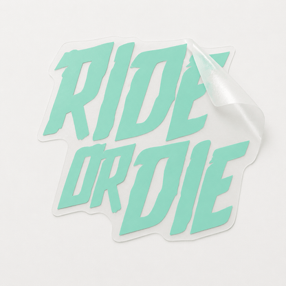 Sons of Battery - E-MTB Brand & Community Folien Mint / 4 cm x 4.5 cm RIDE OR DIE - Folie / Sticker E-Bike-Community