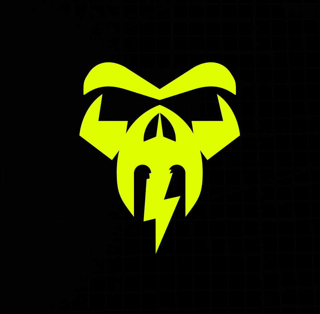 Sons of Battery - E-MTB Brand & Community Folien Neongelb / 4 cm x 5 cm Bikeskull - Folienaufkleber E-Bike-Community