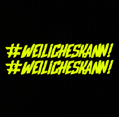 Sons of Battery - E-MTB Brand & Community Folien Neongelb #WEILiCHESKANN - Folienaufkleber 2er E-Bike-Community