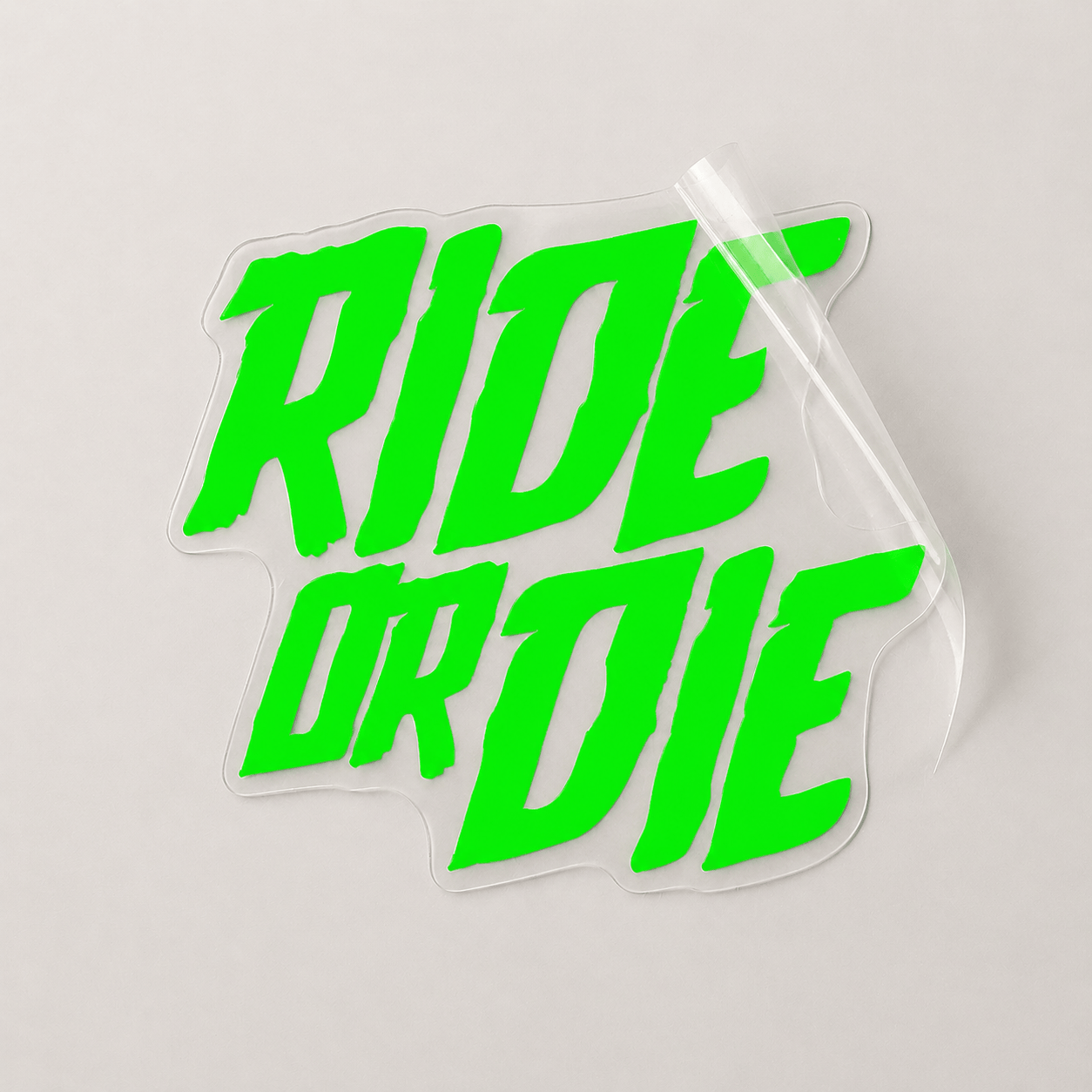 Sons of Battery - E-MTB Brand & Community Folien Neongrün / 4 cm x 4.5 cm RIDE OR DIE - Folie / Sticker E-Bike-Community