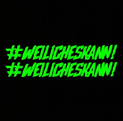 Sons of Battery - E-MTB Brand & Community Folien Neongrün #WEILiCHESKANN - Folienaufkleber 2er E-Bike-Community