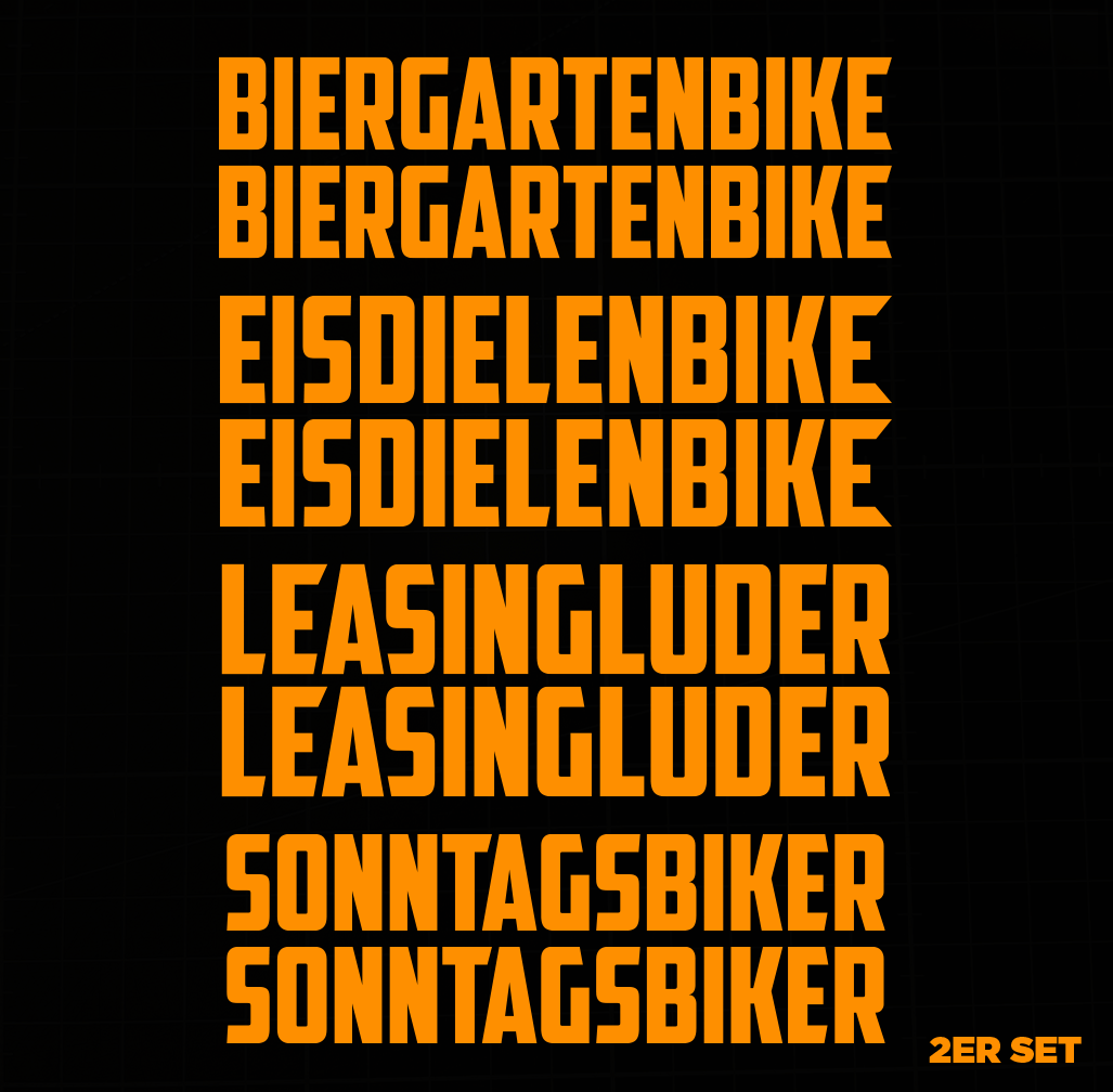 Sons of Battery - E-MTB Brand & Community Folien Neonorange / Eisdielenbike EISDIELENBIKE / BIERGARTENBIKE / SONNTAGSBIKE / LEASINGLUDER E-Bike-Community