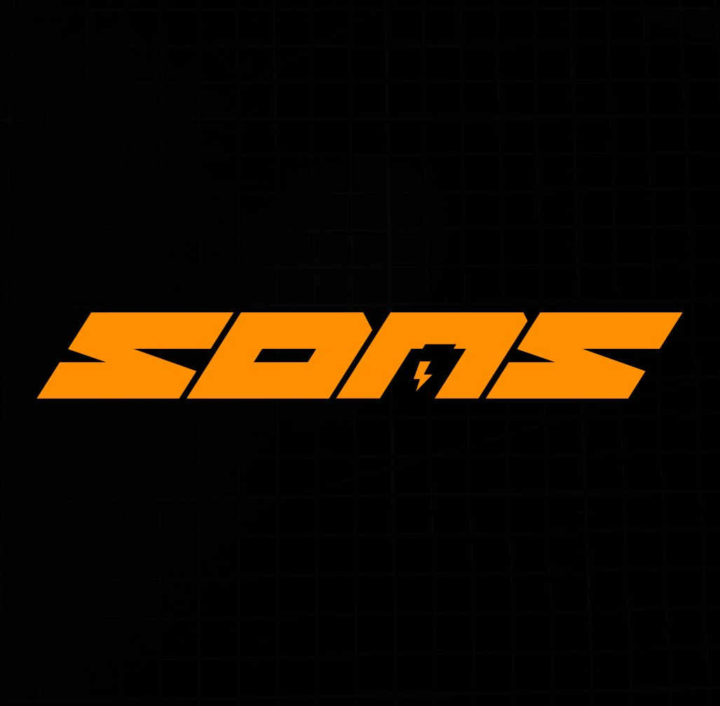 Sons of Battery - E-MTB Brand & Community Folien Neonorange SONS Folienplot - 18,5 x 2,5 E-Bike-Community