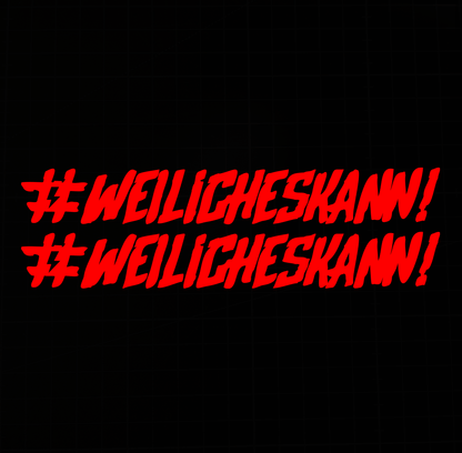 Sons of Battery - E-MTB Brand & Community Folien Neonrot #WEILiCHESKANN - Folienaufkleber 2er E-Bike-Community