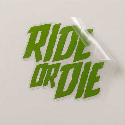 Sons of Battery - E-MTB Brand & Community Folien Olive / 4 cm x 4.5 cm RIDE OR DIE - Folie / Sticker E-Bike-Community