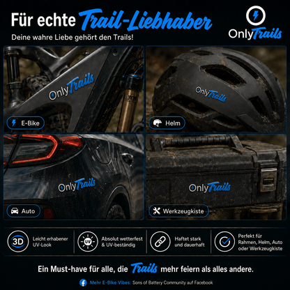 Sons of Battery - E-MTB Brand & Community Folien OnlyTrails - UV Aufkleber Set E-Bike-Community