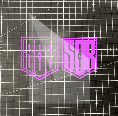 Sons of Battery - E-MTB Brand & Community Folien Pink / 3,7 cm x 3 cm SONS OF BATTERY© – Supporter Folie “Modernes Logo” in verschiedenen Farben und Größen E-Bike-Community