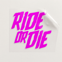 Sons of Battery - E-MTB Brand & Community Folien Pink / 4 cm x 4.5 cm RIDE OR DIE - Folie / Sticker E-Bike-Community