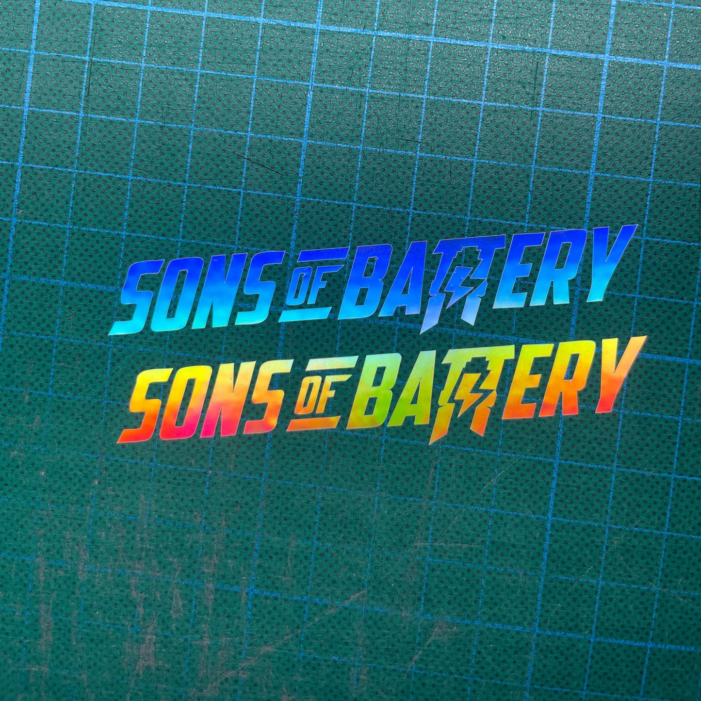 Sons of Battery - E-MTB Brand & Community Folien Rainbow / 9 x 1.6 cm Sons of Battery - Schriftzug Modern E-Bike-Community