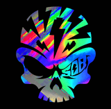 Sons of Battery - E-MTB Brand & Community Folien Rainbow SoB Skullhead - Folienaufkleber E-Bike-Community