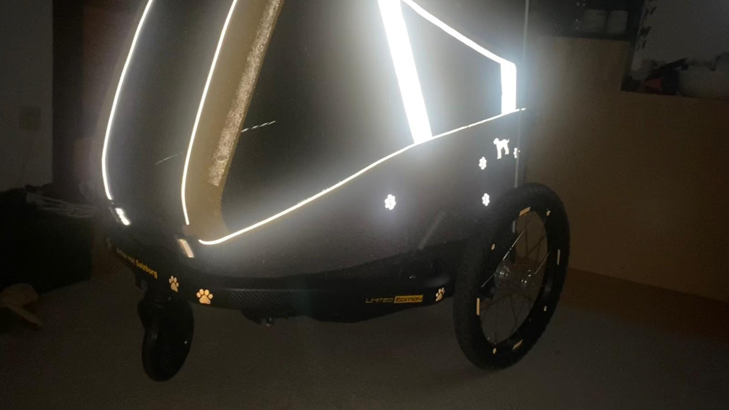 Sons of Battery - E-MTB Brand & Community Folien Reflektierende Pfote  Hund -weitere Farben, 2 Größen, 10/24 Folienaufkleber E-Bike-Community