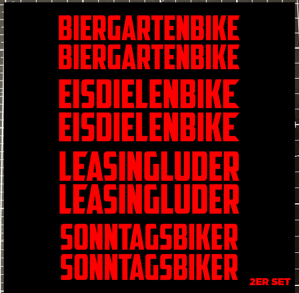 Sons of Battery - E-MTB Brand & Community Folien Rot / Eisdielenbike EISDIELENBIKE / BIERGARTENBIKE / SONNTAGSBIKE / LEASINGLUDER E-Bike-Community