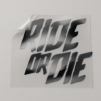 Sons of Battery - E-MTB Brand & Community Folien Schwarz / 4 cm x 4.5 cm RIDE OR DIE - Folie / Sticker E-Bike-Community