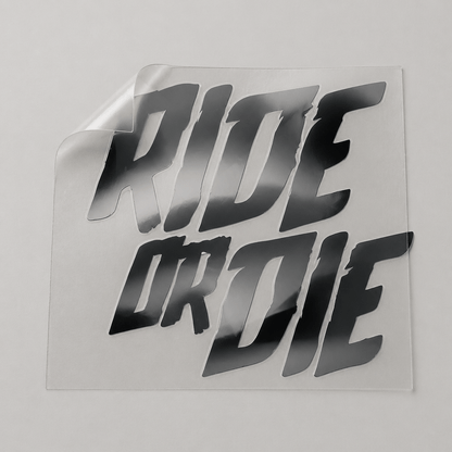 Sons of Battery - E-MTB Brand & Community Folien Schwarz / 4 cm x 4.5 cm RIDE OR DIE - Folie / Sticker E-Bike-Community