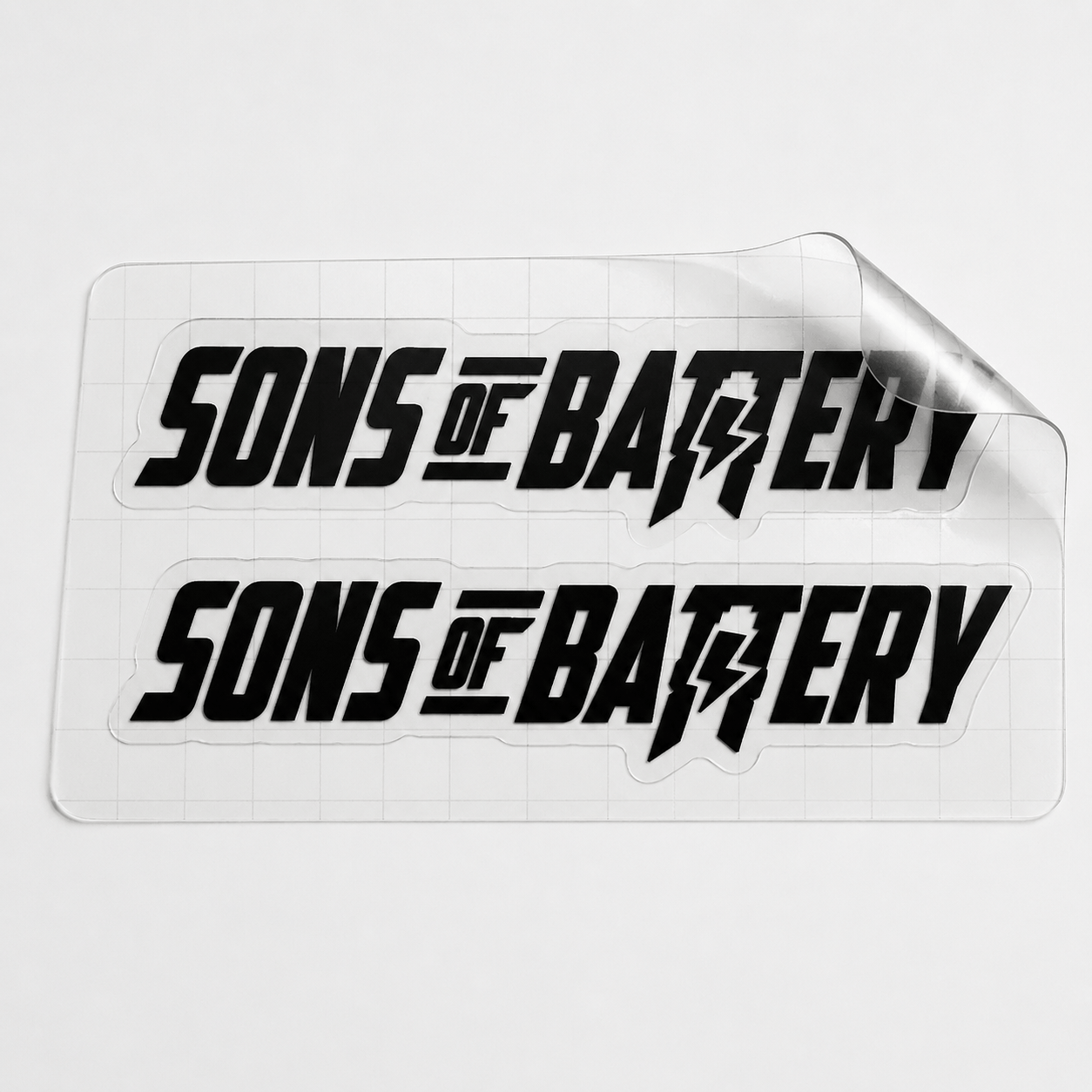 Sons of Battery - E-MTB Brand & Community Folien Schwarz / 9 x 1.6 cm Sons of Battery - Schriftzug Modern E-Bike-Community