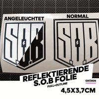 Sons of Battery - E-MTB Brand & Community Folien schwarz Reflektierender Folienplot - SoB - E-Bike-Community