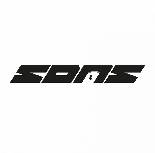 Sons of Battery - E-MTB Brand & Community Folien Schwarz SONS Folienplot - 18,5 x 2,5 E-Bike-Community
