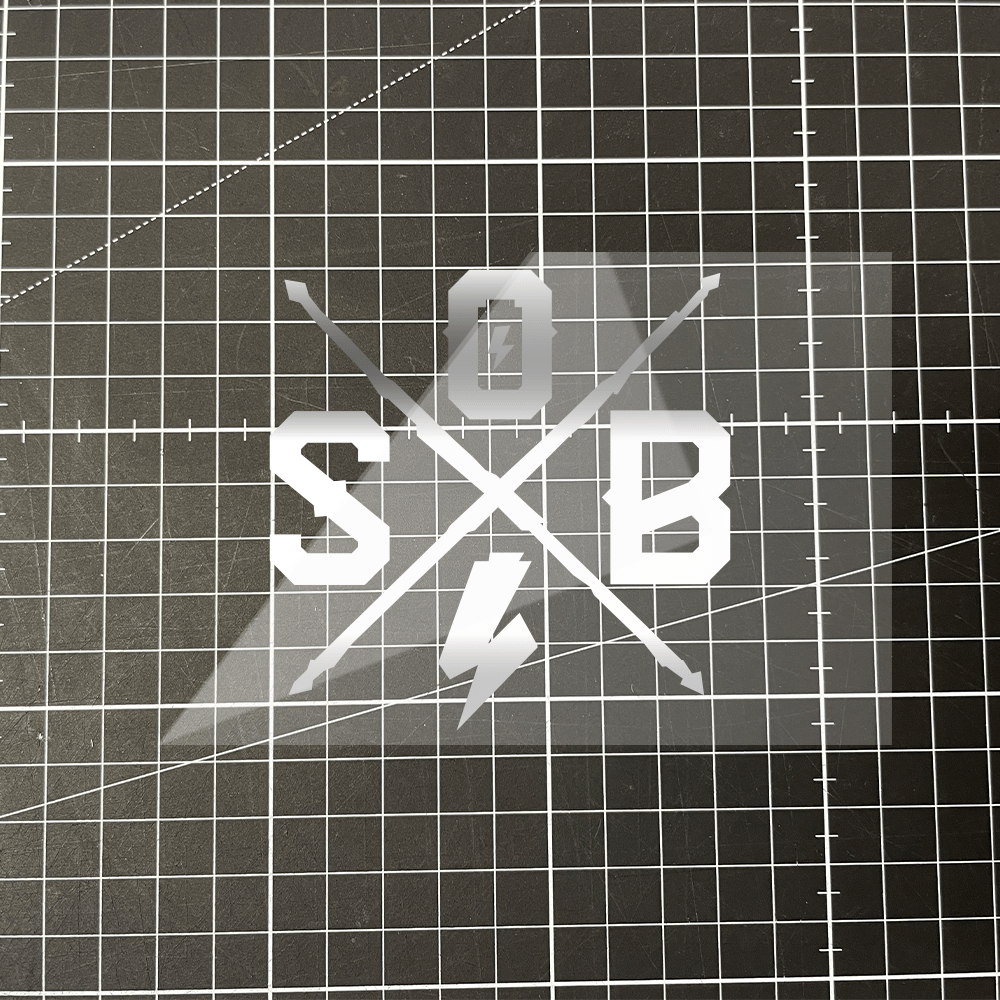 Sons of Battery - E-MTB Brand & Community Folien Silber / 4.5 x 4.5 cm Cross Folienaufkleber - SoB - E-Bike-Community
