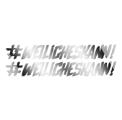 Sons of Battery - E-MTB Brand & Community Folien Silber #WEILiCHESKANN - Folienaufkleber 2er E-Bike-Community