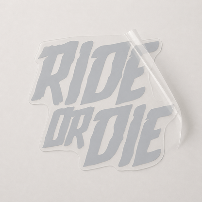 Sons of Battery - E-MTB Brand & Community Folien Steingrau / 4 cm x 4.5 cm RIDE OR DIE - Folie / Sticker E-Bike-Community