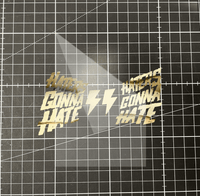 Sons of Battery - E-MTB Brand & Community Folien & Sticker 10x10 cm / Gold (spiegelnd) Haters gonna Hate Seitenscheiben Aufkleber E-Bike-Community