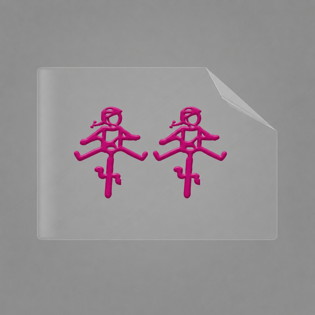 Sons of Battery® - E-MTB Brand & Community Folien & Sticker 2x HELMine / Pink Helmut & Helmine - 2 x 2,5 cm UV Aufkleber - "Männchen mit Fahrrad und ausgestreckten Beinen" E-Bike-Community