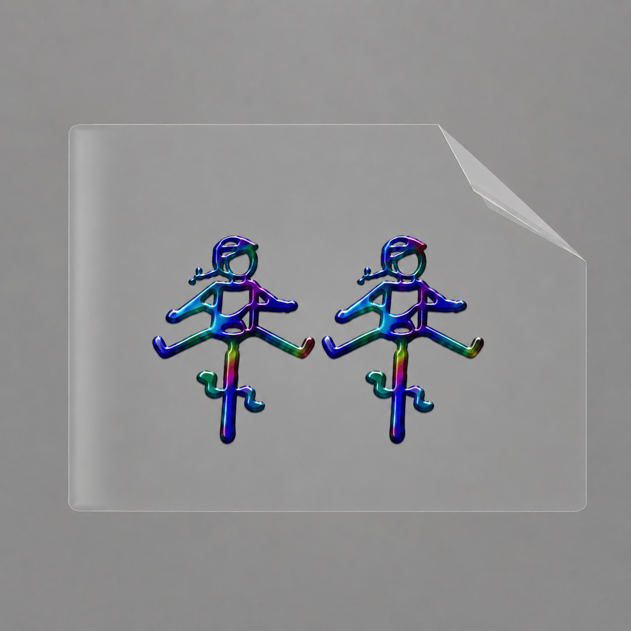 Sons of Battery® - E-MTB Brand & Community Folien & Sticker 2x HELMine / Rainbow (Druck) Helmut & Helmine - 2 x 2,5 cm UV Aufkleber - "Männchen mit Fahrrad und ausgestreckten Beinen" E-Bike-Community