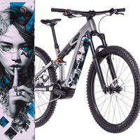 Sons of Battery® - E-MTB Brand & Community Folien & Sticker 48 cm x 12 cm / Blau Girl -  Akku Abdeckung Cover Universal / Schutzfolie / für alle E-Bikes E-Bike-Community