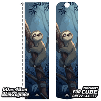 Sons of Battery® - E-MTB Brand & Community Folien & Sticker 48 cm x 12 cm / Faultier 2 Faultier -  Akku Abdeckung Cover Universal / Schutzfolie / für alle E-Bikes E-Bike-Community