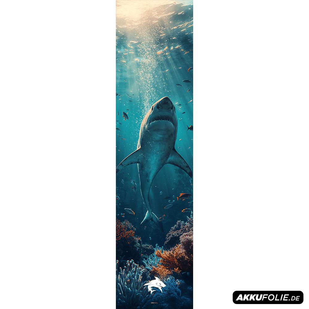 Sons of Battery® - E-MTB Brand & Community Folien & Sticker 48 cm x 12 cm / Hai 4 Hai -  Akku Abdeckung Cover Universal / Schutzfolie / für alle E-Bikes z.B Haibike E-Bike-Community