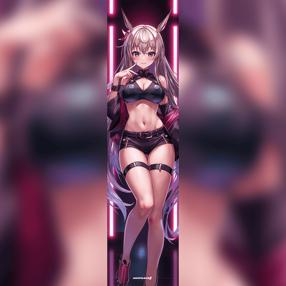 Sons of Battery® - E-MTB Brand & Community Folien & Sticker 48 cm x 12 cm Manga Girl -  Akku Abdeckung Cover Sticker Universal / Schutzfolie / für alle E-Bikes, Cube co. E-Bike-Community