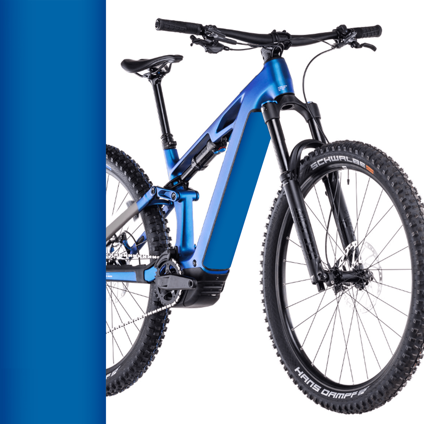 Sons of Battery® - E-MTB Brand & Community Folien & Sticker 48 cm x 12 cm / ONE44 nebula´n´white / Keine CUBE ONE44 / ONE77 -  Akku Sticker Abdeckung Cover Universal / Schutzfolie / für alle E-Bikes CUBE E-Bike-Community