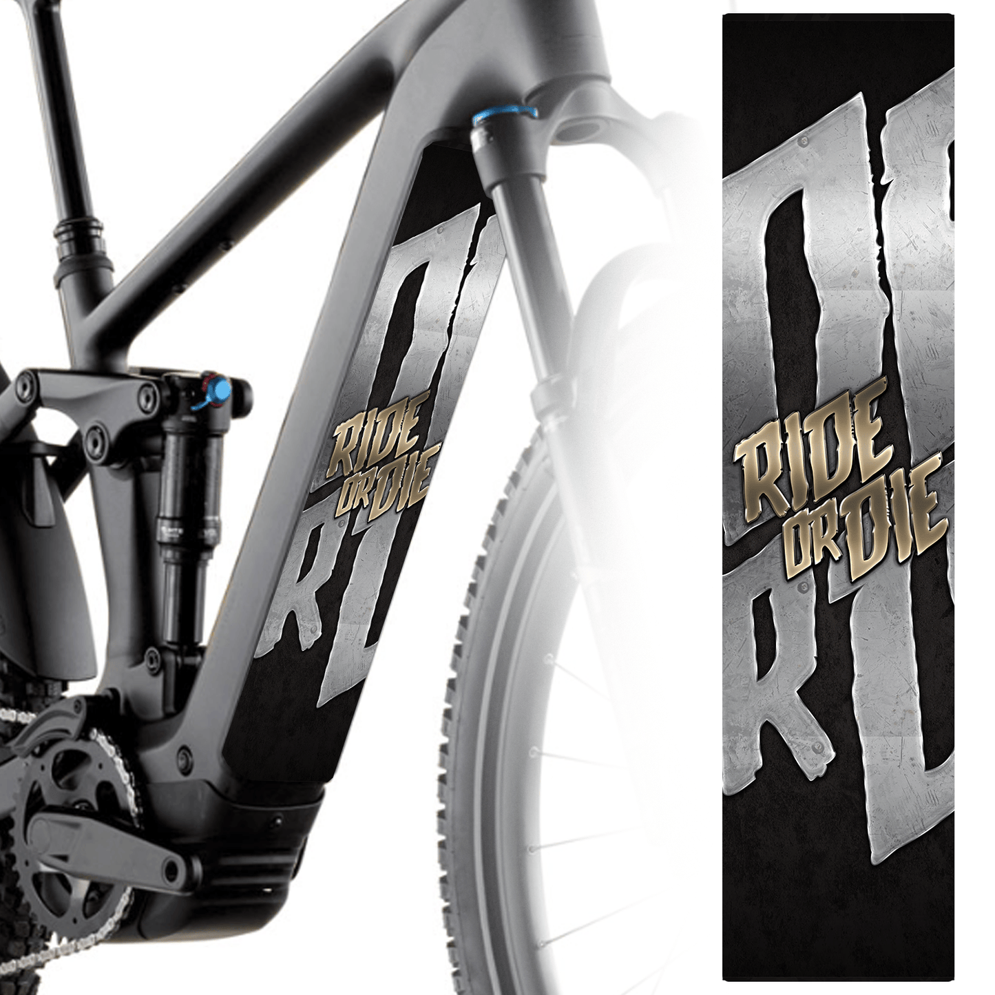 Sons of Battery® - E-MTB Brand & Community Folien & Sticker 48 cm x 12 cm / RIDE OR DIE Verschiedene Designs -  Akku Abdeckung Cover Sticker Universal / Schutzfolie E-Bike-Community