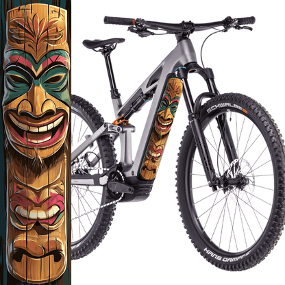 Sons of Battery® - E-MTB Brand & Community Folien & Sticker 48 cm x 12 cm / Tiki 1 Tiki -  Akku Abdeckung Cover Sticker Universal / Schutzfolie / für alle E-Bikes ( E-Bike-Community