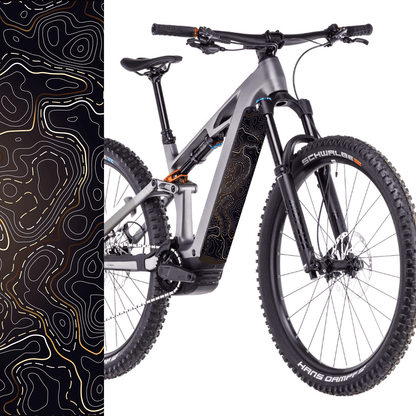 Sons of Battery® - E-MTB Brand & Community Folien & Sticker 48 cm x 12 cm Topographie -  Akku Abdeckung Cover Sticker Universal / Schutzfolie / für alle E-Bikes E-Bike-Community