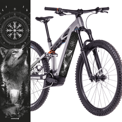 Sons of Battery® - E-MTB Brand & Community Folien & Sticker 48 cm x 12 cm Vegvisir -  Akku Abdeckung Cover Sticker E-Bike-Community