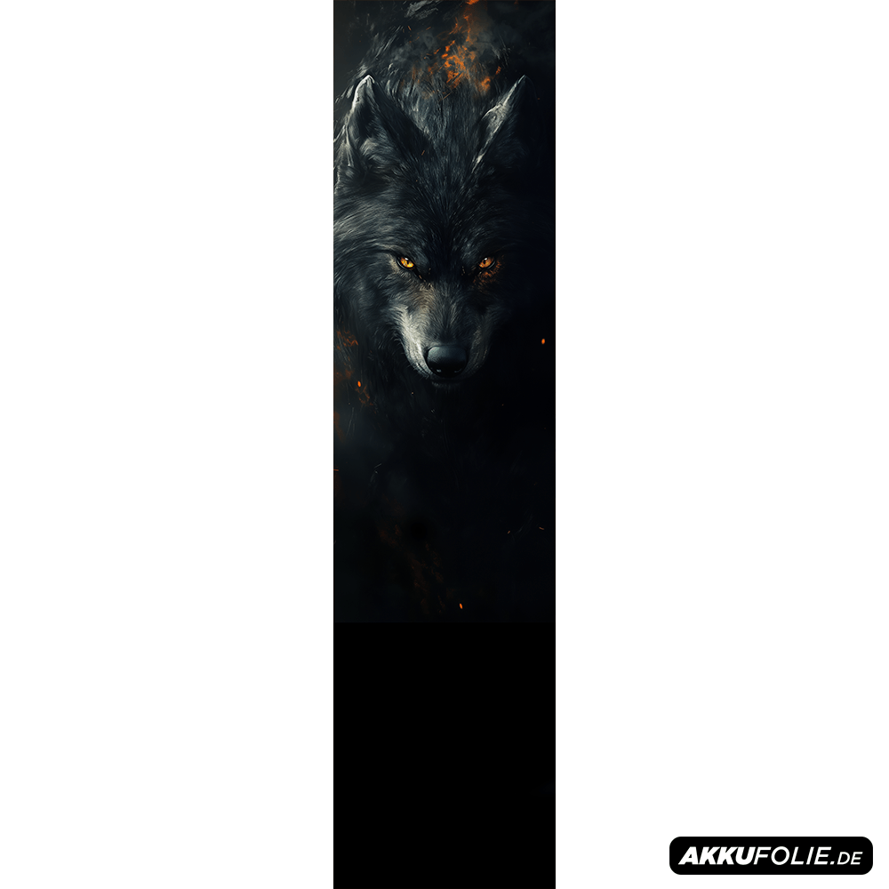 Sons of Battery® - E-MTB Brand & Community Folien & Sticker 48 cm x 12 cm / Wolf 2 WOLF -  Akku Abdeckung Cover Universal / Schutzfolie / für alle E-Bikes E-Bike-Community