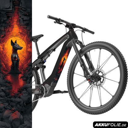 Sons of Battery® - E-MTB Brand & Community Folien & Sticker 60 cm x 14 cm / Anubis Anubis -  Akku Abdeckung Cover Universal / Schutzfolie / für alle E-Bikes E-Bike-Community