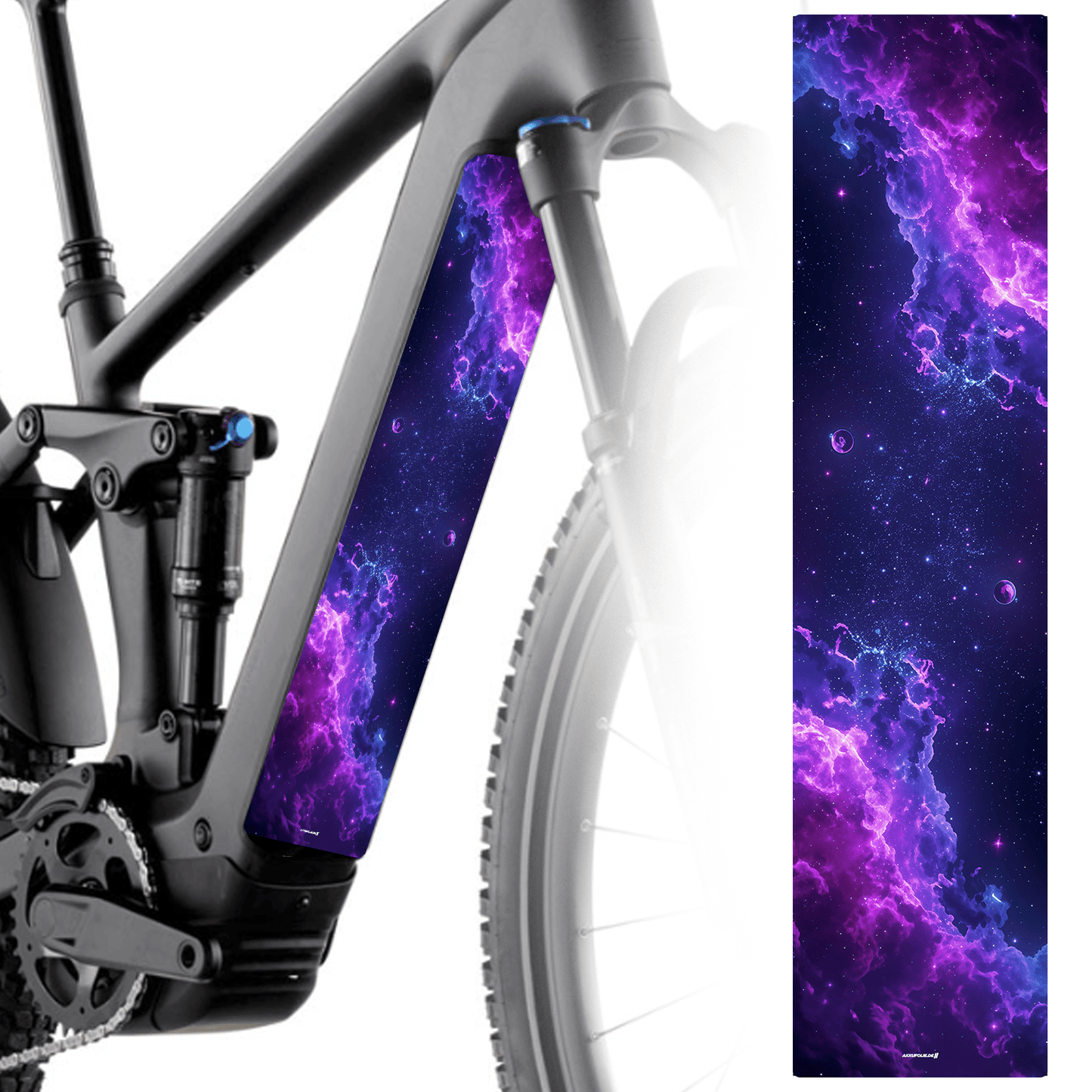Sons of Battery® - E-MTB Brand & Community Folien & Sticker 60 cm x 14 cm / Galaxy Verschiedene Designs -  Akku Abdeckung Cover Sticker Universal / Schutzfolie E-Bike-Community