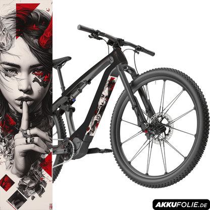 Sons of Battery® - E-MTB Brand & Community Folien & Sticker 60 cm x 14 cm / Girl Girl -  Akku Abdeckung Cover Universal / Schutzfolie / für alle E-Bikes E-Bike-Community