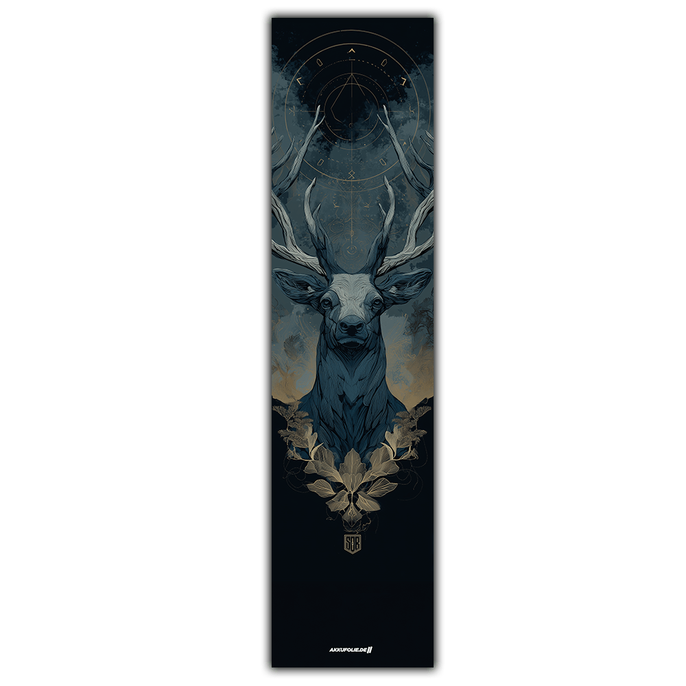 Sons of Battery® - E-MTB Brand & Community Folien & Sticker 60 cm x 14 cm / Hirsch 3 Hirsch 3 -  Akku Abdeckung Cover Sticker Universal / Schutzfolie / für alle E-Bikes, Cube co. E-Bike-Community